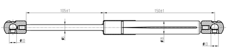 05117-005 - BOOT GAS STRUT L273/420N