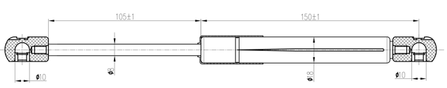 05117-006 - BOOT GAS STRUT L273/530N