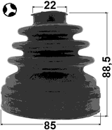 0515-BK23LHT - BOOT INNER CV JOINT KIT 85X88.5X22