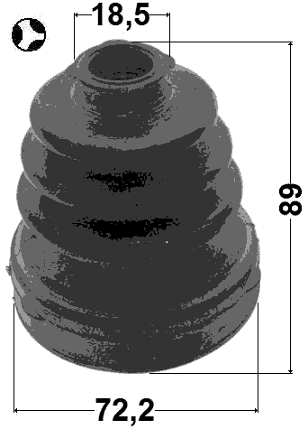 0515-BKT - BOOT INNER CV JOINT KIT 72.5X89X18.5