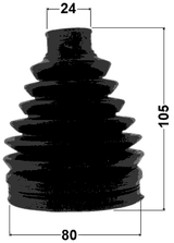 0517P-BL - BOOT OUTER CV JOINT KIT PVC 80X105X24