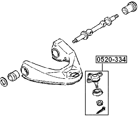 0520-334 - BALL JOINT FRONT UPPER ARM