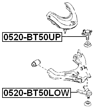 0520-BT50UP - BALL JOINT FRONT UPPER ARM