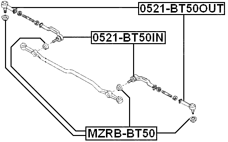 0521-BT50IN - STEERING TIE ROD END