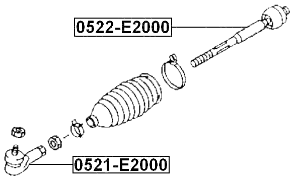0521-E2000 - STEERING TIE ROD END