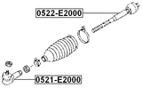 0521-E2000 - STEERING TIE ROD END