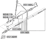 0521-MZ6R - STEERING TIE ROD END RIGHT
