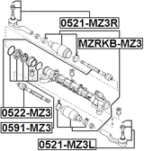 0522-MZ3 - STEERING TIE ROD