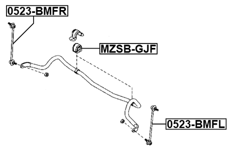 0523-BMFR - FRONT RIGHT STABILIZER LINK / SWAY BAR LINK