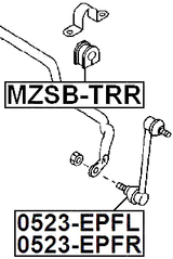 0523-EPFR - FRONT RIGHT STABILIZER LINK / SWAY BAR LINK