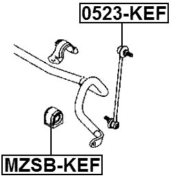 0523-KEF - FRONT STABILIZER LINK / SWAY BAR LINK