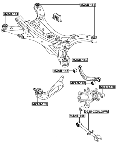 0525-CX5LOWR - REAR LOWER TRANSVERSE LINK
