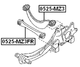 0525-MZ3FR - REAR UPPER TRANSVERSE LINK