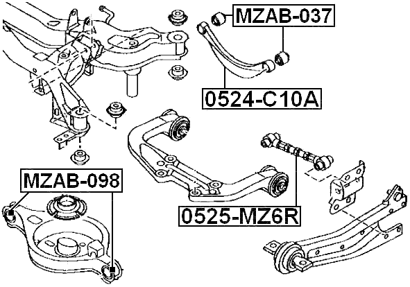 0525-MZ6R - REAR LATERAL LINK