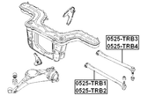 0525-TRB3 - LEFT REAR UPPER ROD