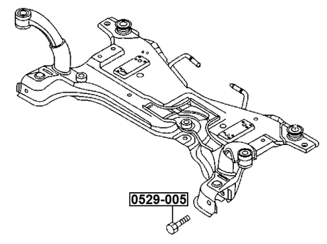 0529-005 - SUSPENSION ARM BOLT W/ WASHER