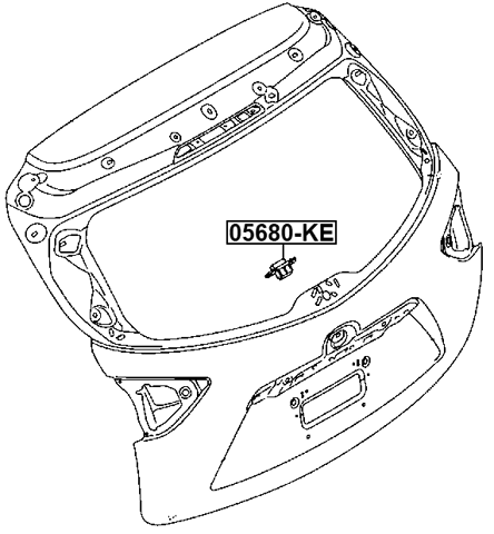 05680-KE - TAILGATE RELEASE BUTTON