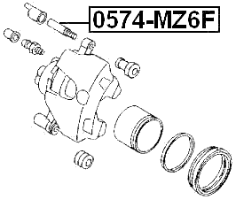 0574-MZ6F - FRONT CALIPER SLIDE PIN