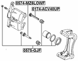 0574-MZ6LOWF - FRONT CALIPER SLIDE PIN