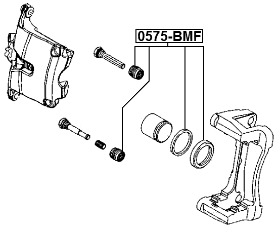 0575-BMF - FRONT BRAKE CALIPER REPAIR KIT (SET FOR TWO SIDES)