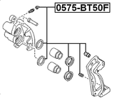 0575-BT50F - FRONT BRAKE CALIPER REPAIR KIT (SET FOR TWO SIDES)