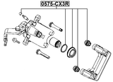 0575-CX3R - REAR BRAKE CALIPER REPAIR KIT (SET FOR TWO SIDES)