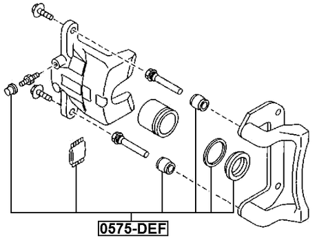 0575-DEF - FRONT BRAKE CALIPER REPAIR KIT (SET FOR TWO SIDES)