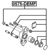 0575-DEMF - FRONT BRAKE CALIPER REPAIR KIT (SET FOR TWO SIDES)