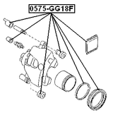 0575-GG18F - FRONT BRAKE CALIPER REPAIR KIT (SET FOR TWO SIDES)