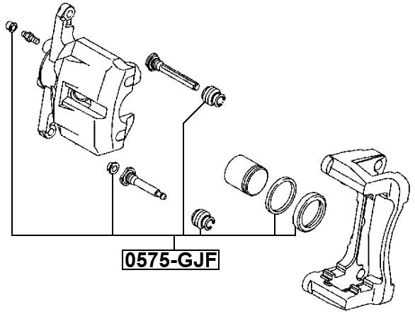 0575-GJF - FRONT BRAKE CALIPER REPAIR KIT (SET FOR TWO SIDES)