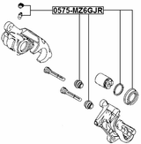 0575-MZ6GJR - REAR BRAKE CALIPER REPAIR KIT (SET FOR TWO SIDES)