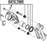 0575-TBR - REAR BRAKE CALIPER REPAIR KIT (SET FOR TWO SIDES)