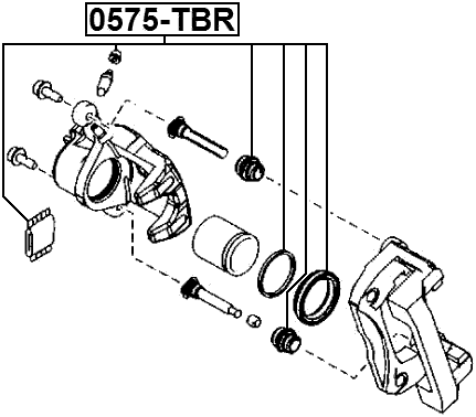 0575-TBR - REAR BRAKE CALIPER REPAIR KIT (SET FOR TWO SIDES)
