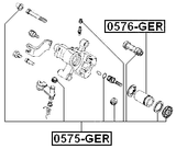0576-GER - REAR CALIPER PISTON WITH MECHANISM D30