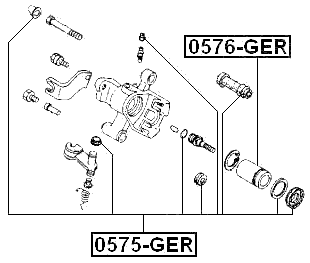 0576-GER - REAR CALIPER PISTON WITH MECHANISM D30