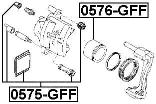 0576-GFF - FRONT CALIPER PISTON D57.1