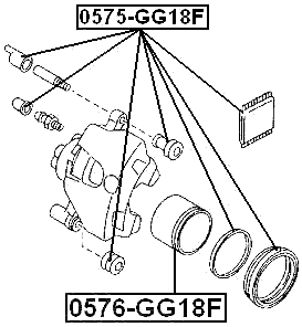 0576-GG18F - FRONT CALIPER PISTON D57.1