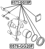 0576-GG20F - FRONT CALIPER PISTON D57.1