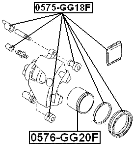0576-GG20F - FRONT CALIPER PISTON D57.1