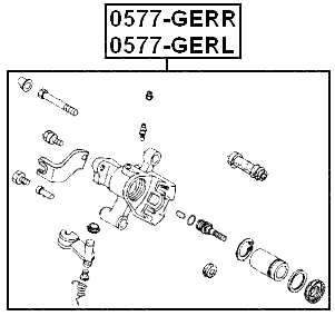 0577-GERL - REAR LEFT BRAKE CALIPER ASSEMBLY