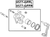 0577-GFFR - FRONT RIGHT BRAKE CALIPER ASSEMBLY
