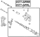0577-GFRR - REAR RIGHT BRAKE CALIPER ASSEMBLY