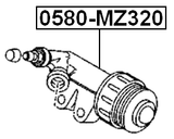 0580-MZ320 - CLUTCH SLAVE CYLINDER
