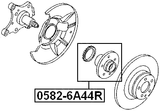 0582-6A44R - REAR WHEEL HUB