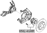 0582-6GHR - REAR WHEEL HUB