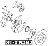 0582-BJA44R - REAR WHEEL HUB