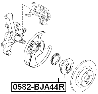 0582-BJA44R - REAR WHEEL HUB