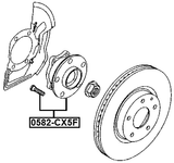 0582-CX5F - FRONT WHEEL HUB