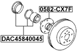 0582-CX7F - FRONT WHEEL HUB