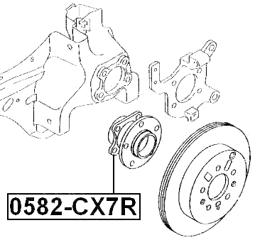 0582-CX7R - REAR WHEEL HUB